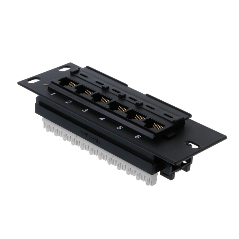6 портов CAT5 CAT5E Соединительная Панель RJ45 сетевое настенное крепление стойка