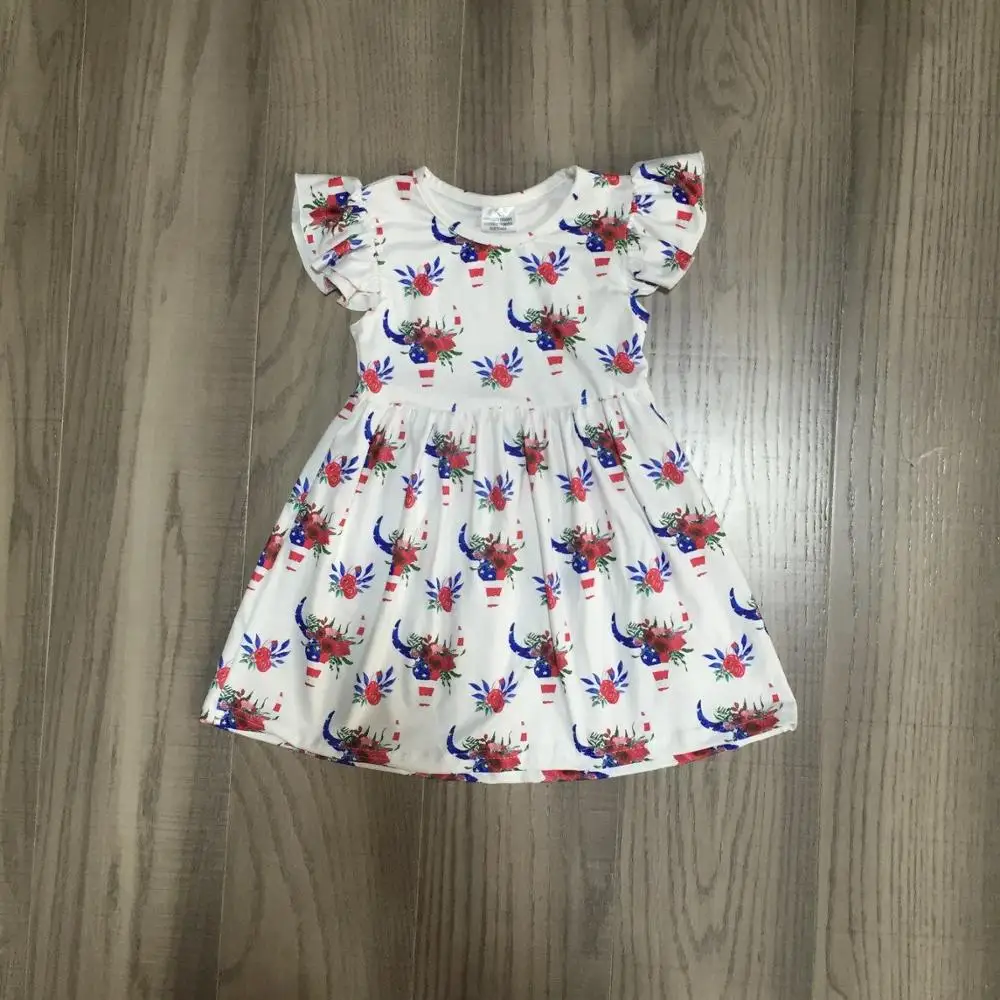 Летнее платье для девочек 4 июля детское шелковое | Детская одежда и обувь