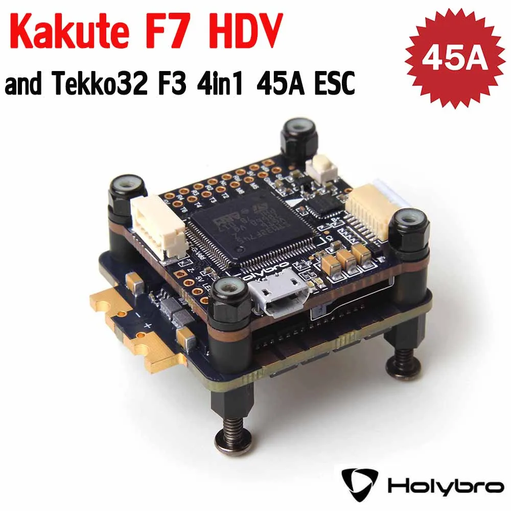 Контроллер полета Holybro Kakute F7 HDV Tekko32 F3 45A 3 6S Blheli_32 4 в 1 бесщеточный ESC|Детали и
