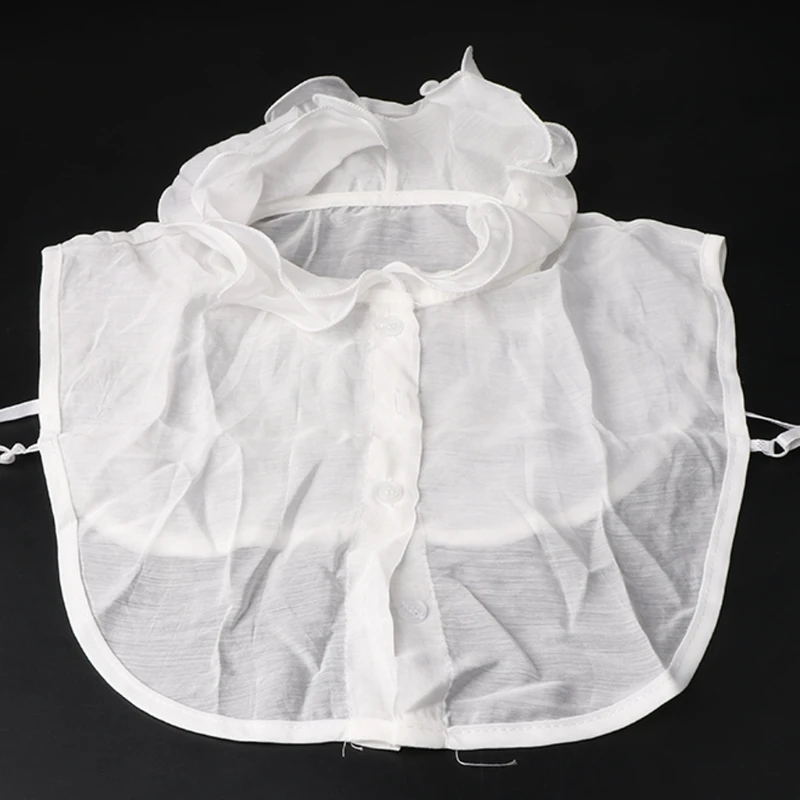 

Women Girl Autumn Detachable Half-Shirt Layered Agaric Ruffles Lapel Fake Collar