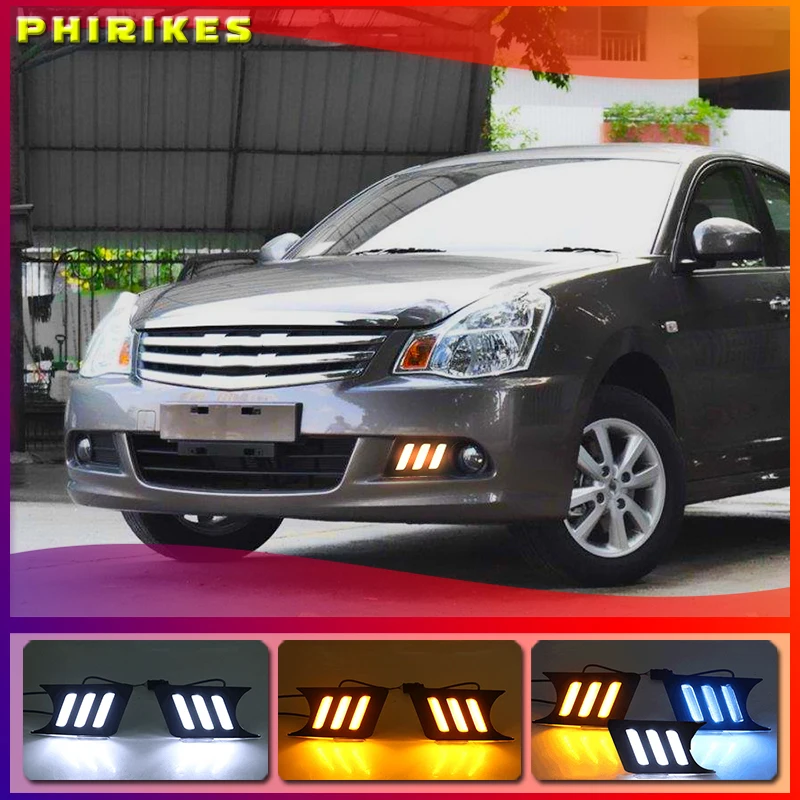 

1 комплект для Nissan Sylphy sentra X-Trail 2009-2018 светодиодный DRL Дневной светильник Водонепроницаемый сигнальная лампа