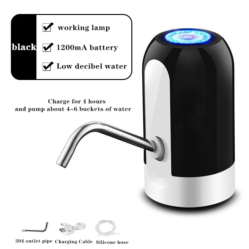 Фото USB Электрический беспроводной автоматический насос для бутылки питьевой воды USB Электрический беспроводной автоматический насос для бутылки питьевой воды