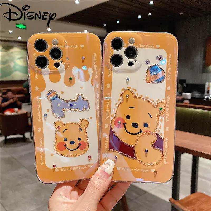 

Disney Pooh Bear Blu ray Cartoon Phone Case for iPhone12 12Pro 12Promax 11 Pro 11Promax Mini X XS MAX XR 7 8 Plus Cartoon Cover
