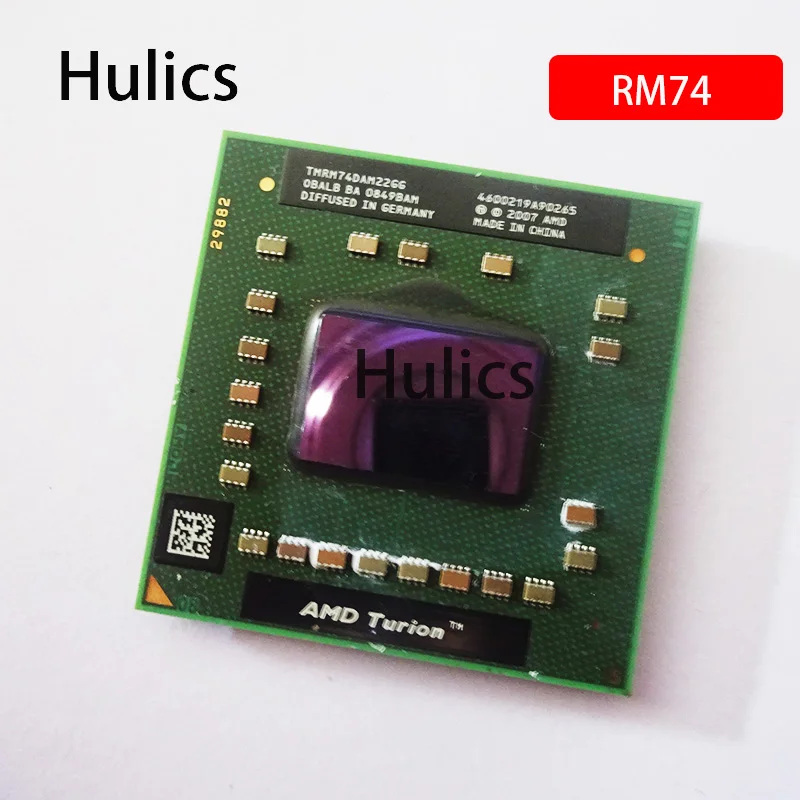 Фото Мобильный процессор Hulics AMD Turion 64 X2, технология RM-74 RM 74 RM74, 2,2 ГГц, двухъядерный двухпотоковый ЦПУ, процессор TMRM74DAM22GG, разъем S1 №1