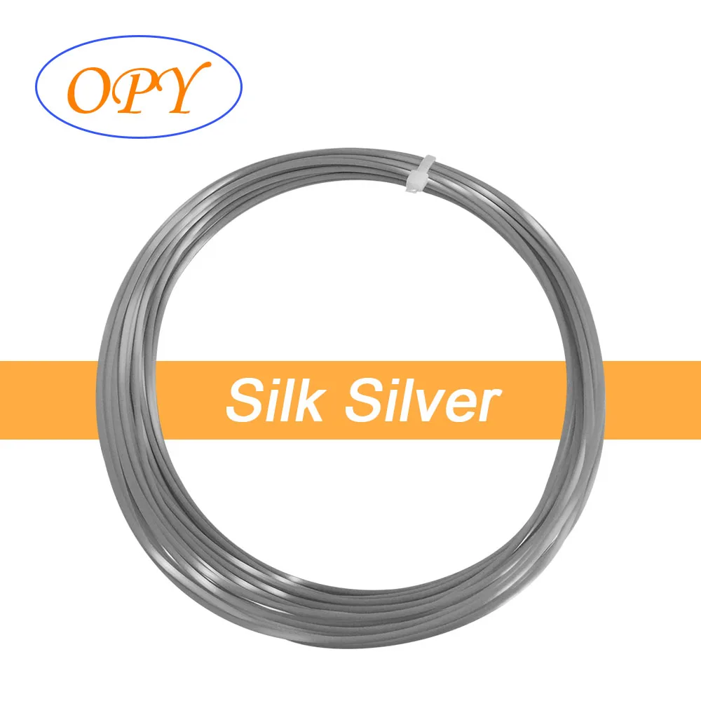 Silk Silver 10m 3D печатная ручка материал Блестящий деревянный мрамор шелк золотая нить 10 м 1,75 мм Rohs Fdm впечатляющая масса термопластичная жесткая нить - Цвет: Silk Silver 10m