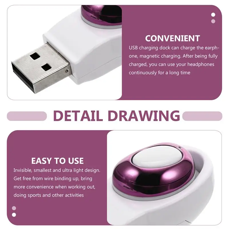 

Wireless 4.1 Earphone Mini Fashion In-Ear Earbuds Headset with USB Charging Dock