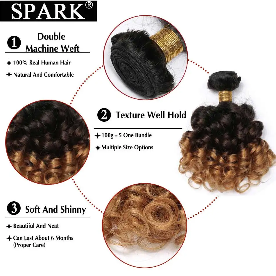 Волнистые волнистые бразильские волосы 3 пряди с закрыванием натуральные Remy