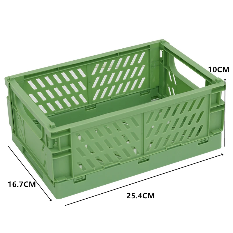 

INS Cute Storage Boxes Desktop Foldable Storage Basket Cosmetics Stationery Sundries Snacks Storage Box Macaron Color Organizer