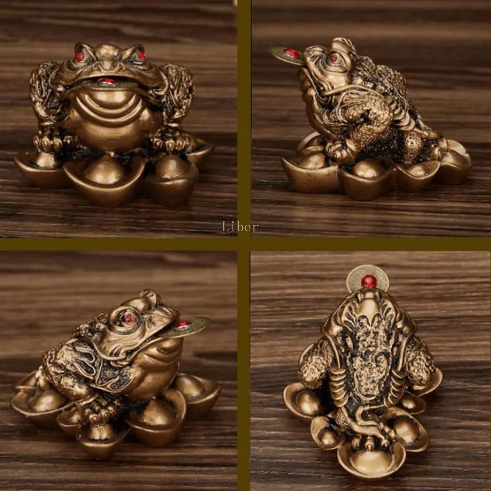 Монета Жаба фигурка лягушки богатство талисман для дома офиса украшение на удачу
