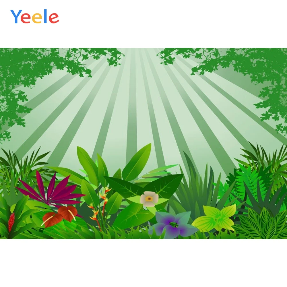 Yeele тропические джунгли День Рождения украшения стены ткань фотографический фон