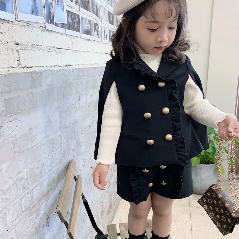 Сезон весна осень Платье для девочек Комплект одежды из 2 предметов комплекты