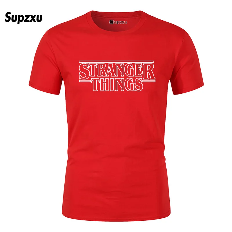 Мужская футболка Stranger Things летние хлопковые футболки с коротким рукавом мужская