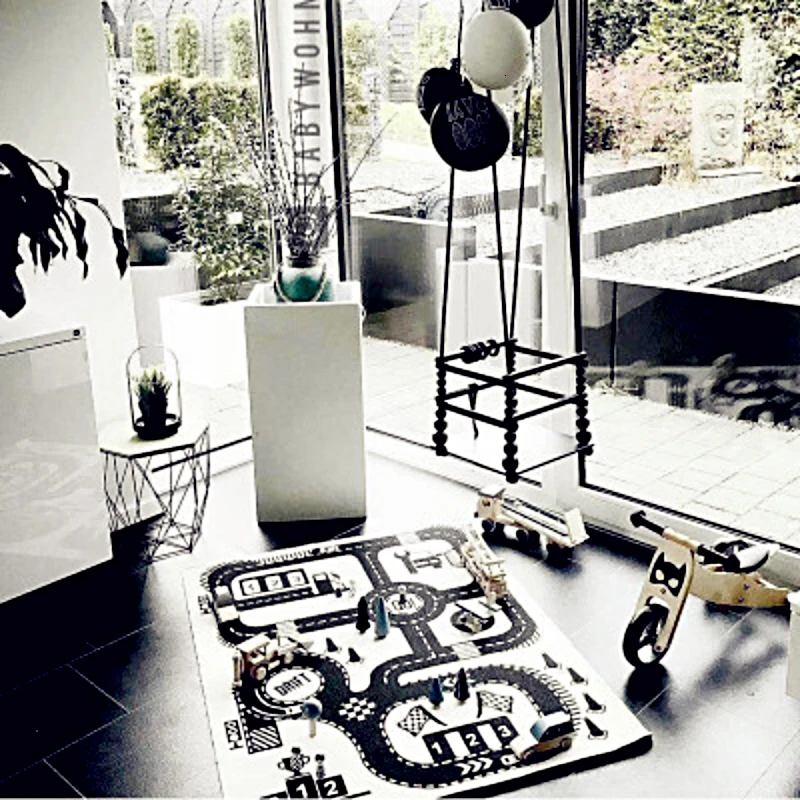 Новый Детский мягкий игровой коврик для ползания автомобильный трек обучение по