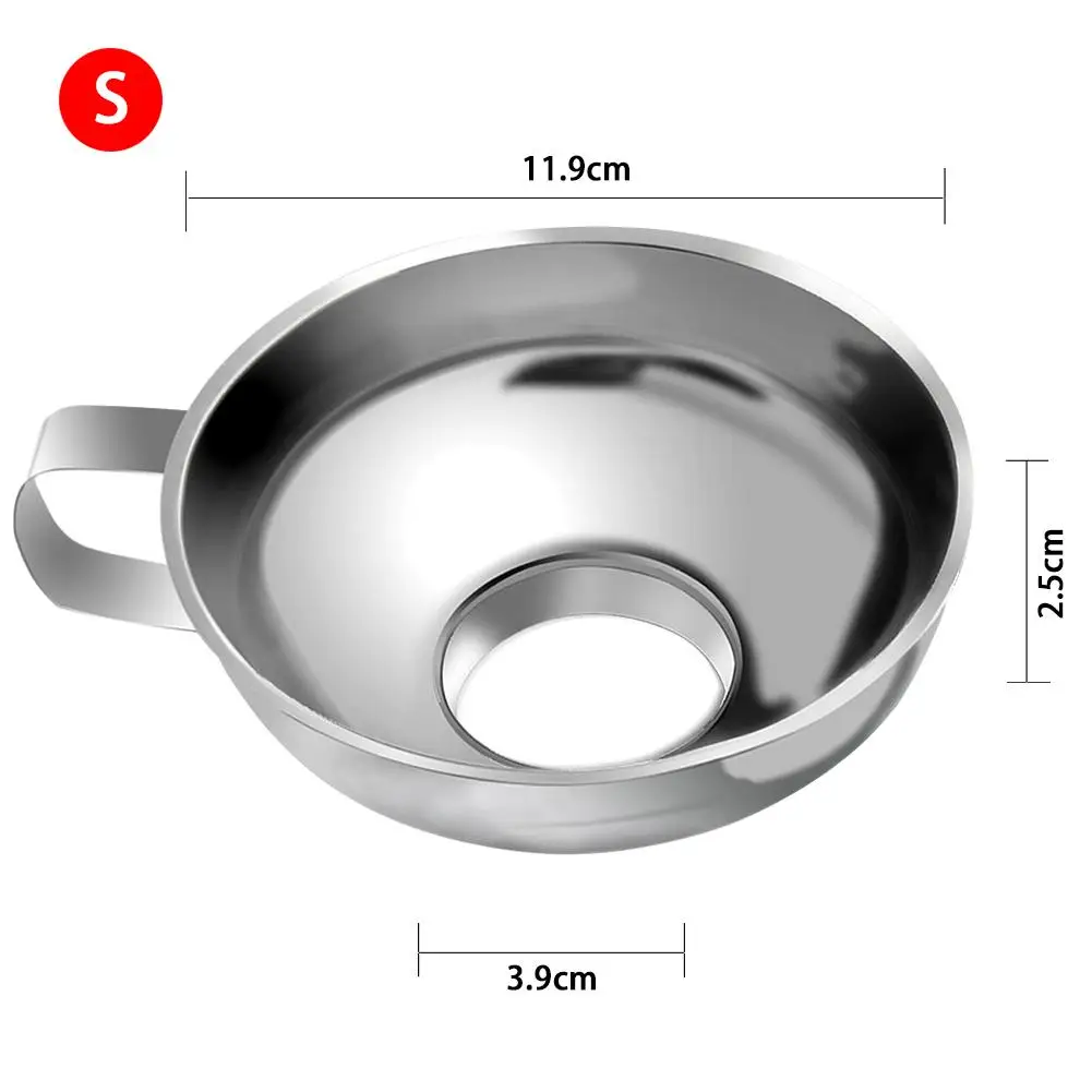 

New Stainless Steel Funnel Wide-mouth Kitchen Oil Liquid Funnel Metal Funnel Wide Mouth Funnel For Canning Kitchen Tools