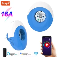 tuya smart life 16a wifi wall electric socket rgb color changing night light eu 220v adapter compatible with alexa google home