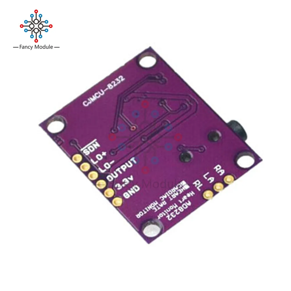 AD8232 физиологическое измерение пульса сердца ЭКГ био Монитор датчик Модуль платы