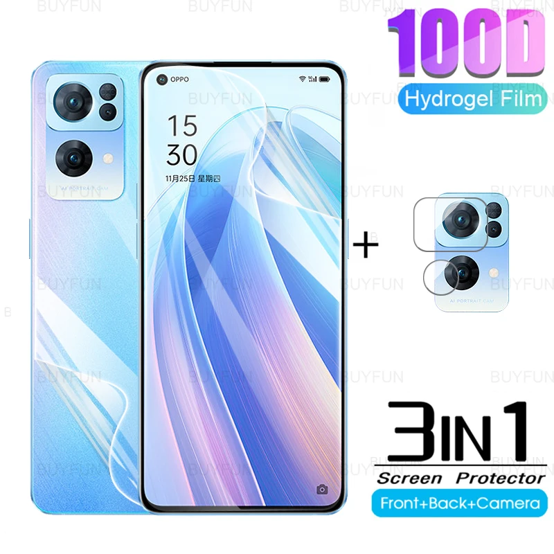 

Гидрогелевая пленка 3 в 1 для Oppo Reno7 Pro 5G 6,55 '', Защитная пленка для объектива камеры для reno7 pro se reno 7pro 7se, защита для экрана