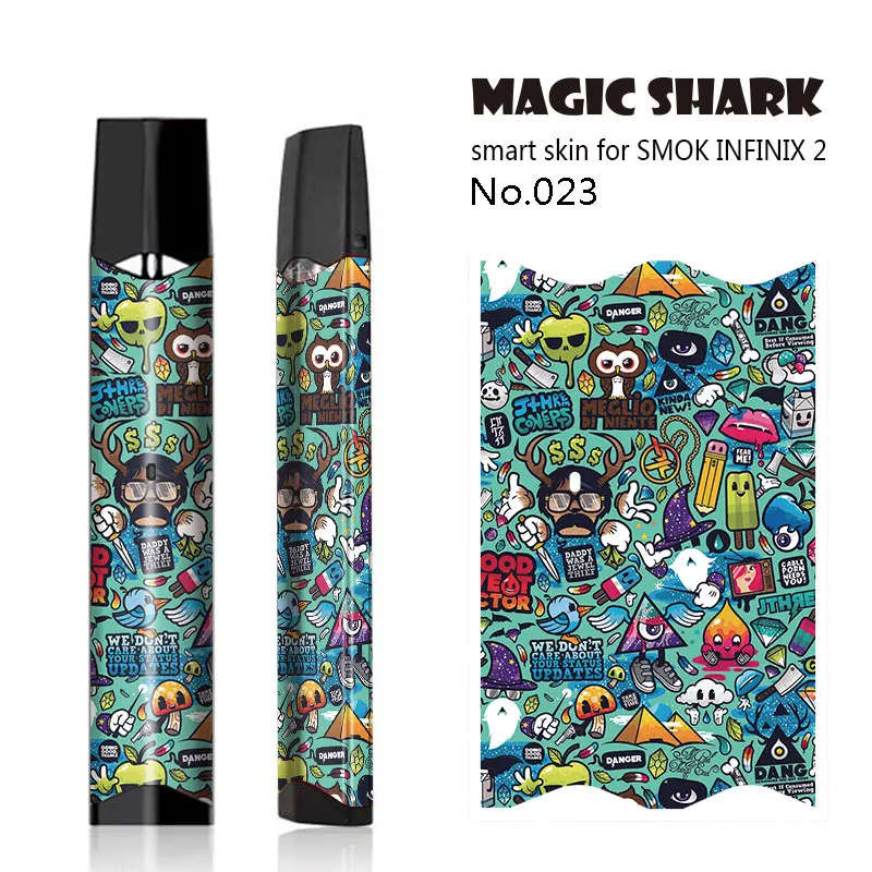 Magic Shark Leopard V-Vendetta Skull Wood Winter Coming Flower Cover Case Sticker Full Wrap Film for Smok Infinix 2 016-028 | Мобильные