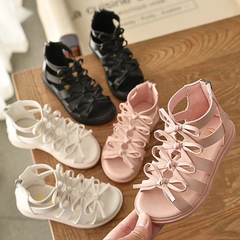 

Butterfly shoes girls sandals shoes sandals soft leather Roman shoes children sandals princess shoes shoes for kids girls