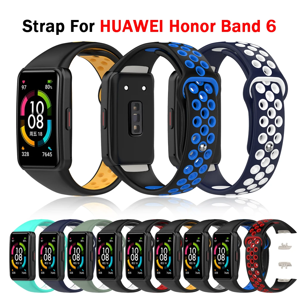 

For Huawei Band 6 Strap Breathable Sport Replacement Strap Smart Watchband Bracelet for huawei band 6/honor band 6 Watch Strap