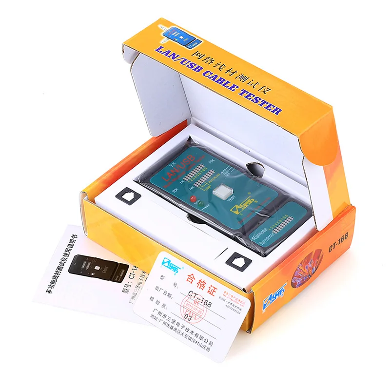 Sanbao CT-168 RJ45 сетевой кабель детектор rj11 телефонная линия USB провод