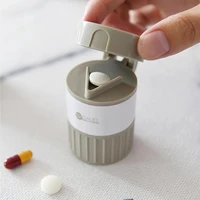4 in 1 portable 4 layer powder tablet grinder powder pill cutter medicine splitter box storage crusher