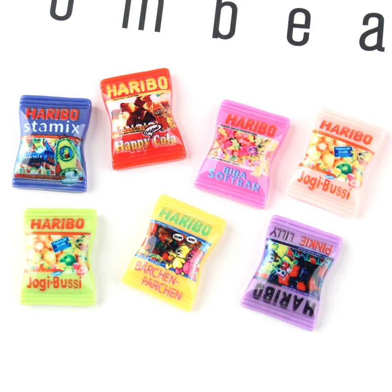 Кавайные разноцветные кабошоны из смолы украшения для волос в виде еды конфет