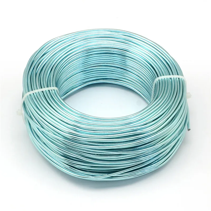 PaleTurquoise 0,6/0,8/1/1,2/1,5/2/2,5/3/3,5/4/5/6 мм алюминиевая проволока ювелирных изделий для самостоятельного изготовления ювелирных изделий браслет Цепочки и ожерелья - Цвет: PaleTurquoise