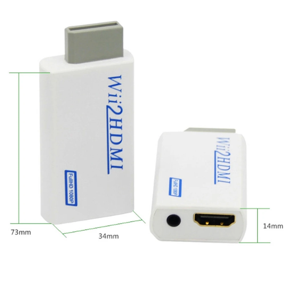 Адаптер-преобразователь для Wii в HDMI-совместимый 3 5 мм аудиокабель с выходом 1080P HD