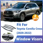 Protection de pare-soleil pour Toyota Corolla Cross 2020-2022 garniture de couverture d'vent auvents abris Protection soleil dflecteur de pluie accessoires