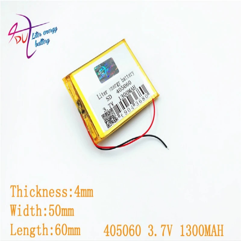 Литий полимерный аккумулятор для Mp3 MP4 MP5 GPS bluetooth 3 7 В 1300 мАч 405060 385060|Батареи MP3/MP4