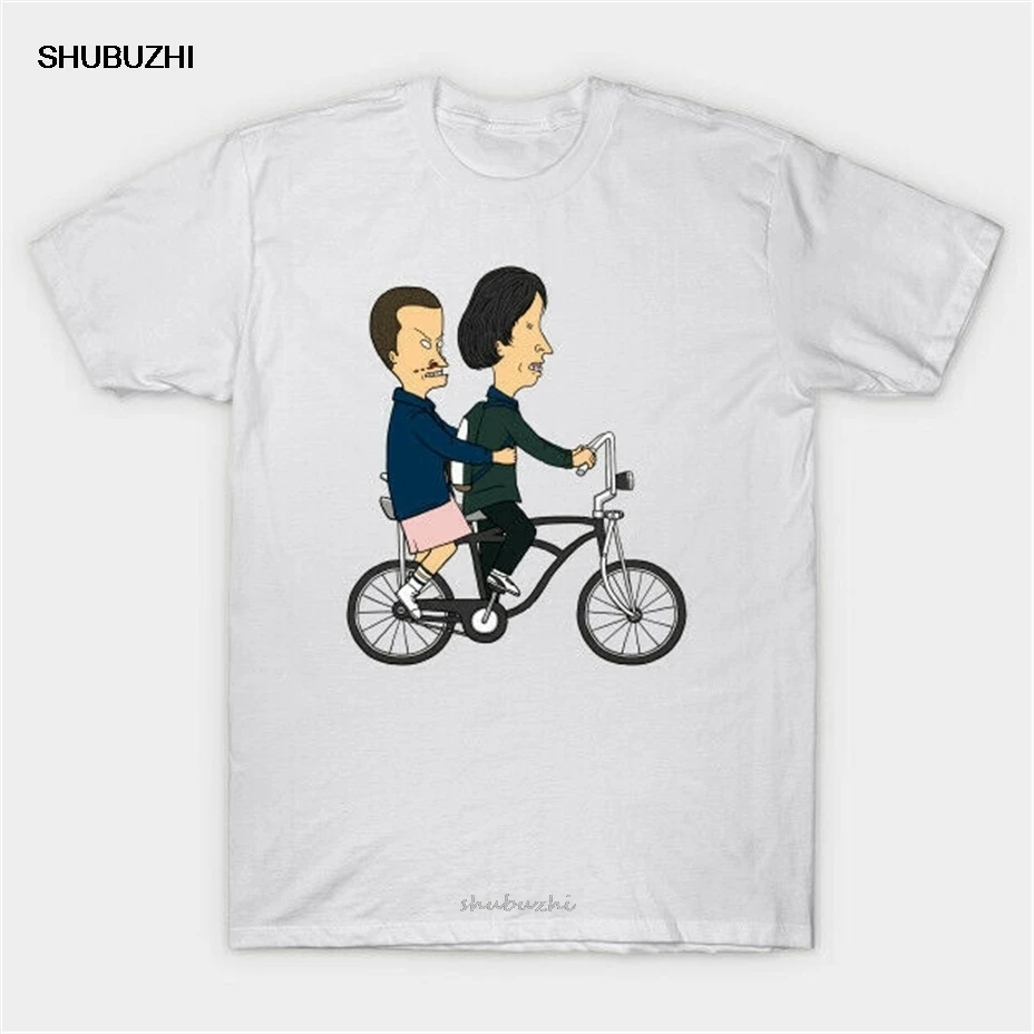 Белая футболка с надписью Beavis и Butthead As El And Mike странно глупая забавная летняя