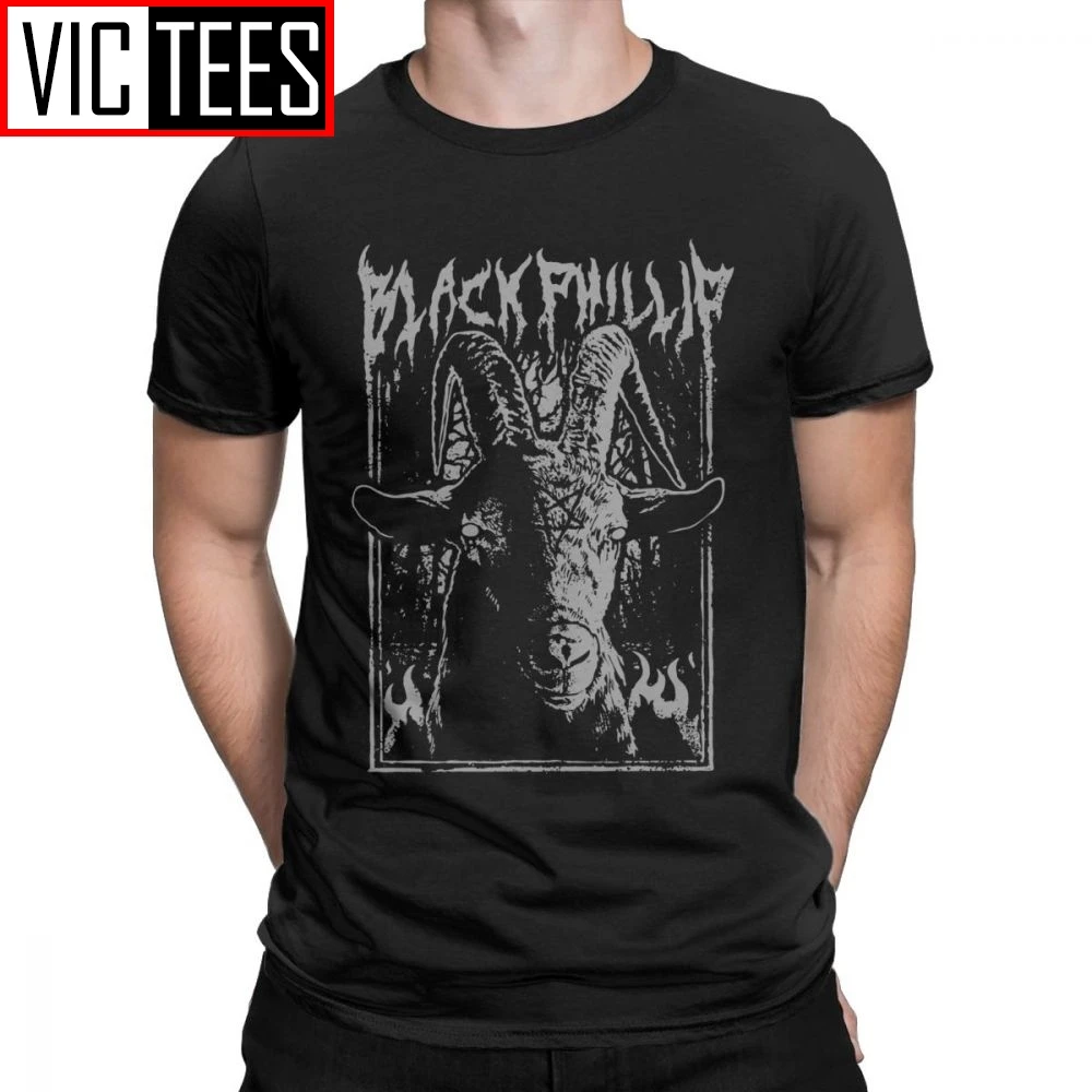 Черная металлическая футболка Phillip для мужчин стиль ведьмы страшная