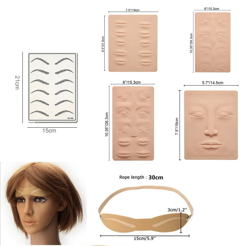 Профессиональная голова для татуировок на лице 5D силиконовая тренировочная