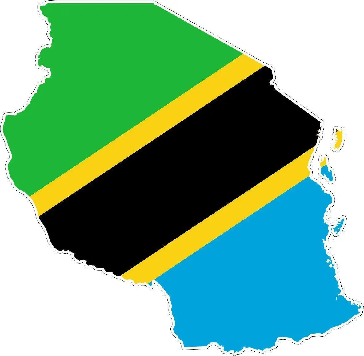 

Sticker Car Moto Map Flag Vinyl Outside Wall Decal Macbbook Tanzania
