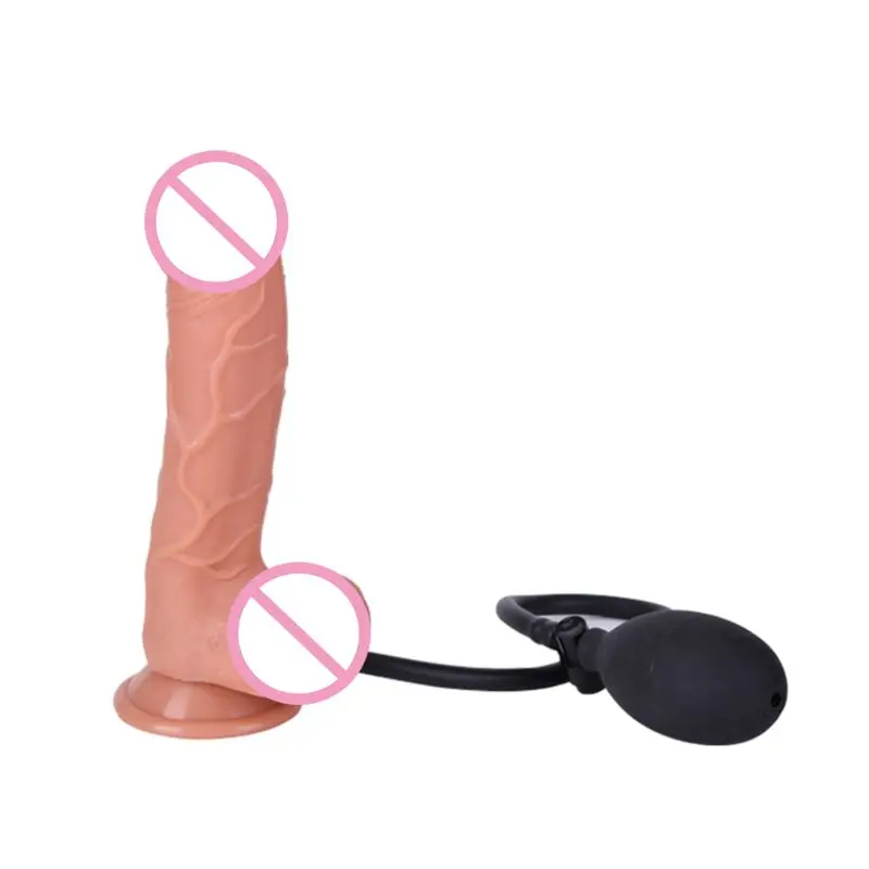 Orgasm Huge Inflatable Penis Dildo Plug Anus Suction Cup Realistic Sex Toy | Красота и здоровье
