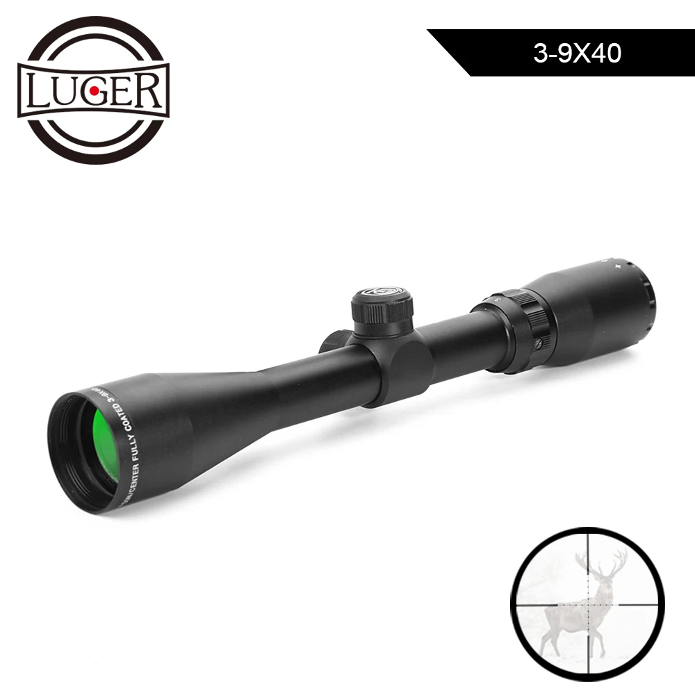 Охотничий прицел LUGER 3-9x40 тактический оптический для винтовки пневматического