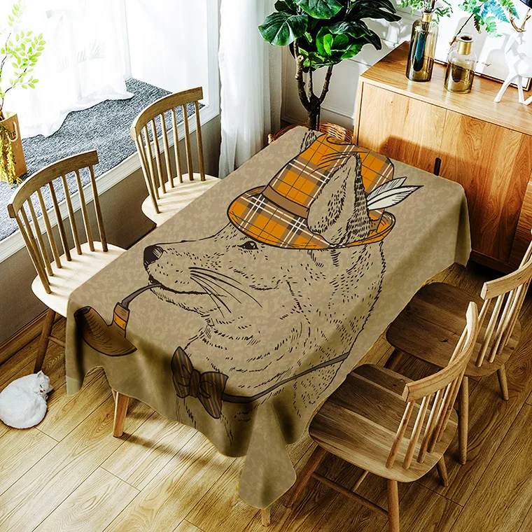 

PVC household anthropomorphic printing washable decorative household waterproof tablecloth