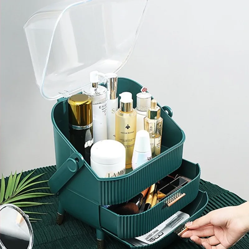 

Красота Большая емкость крышка Пыленепроницаемая Водонепроницаемая маска щетка косметическое ювелирное изделие ванная комната крем коро...