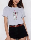 Летние топы для женщин и мужчин, футболка большого размера, хлопковая футболка с коротким рукавом, футболки Charli Damelio Ice Coffee, уличная одежда Kpop 2020