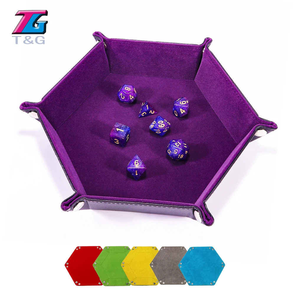 Поднос для костей настольных игр двусторонний деликатный мягкий бархатный