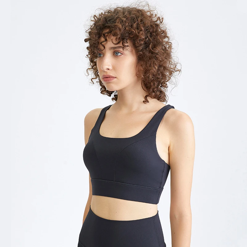 Women's Bra Fitness Women's Underwear Top Women Cropped Gym Sports Bra Without Bones Sexy Breathable Push Up Gym Top Harness Bra