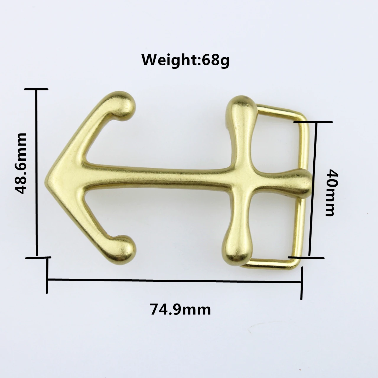 Металлическая пряжка высокого качества BOR твердая латунная якорная пластина