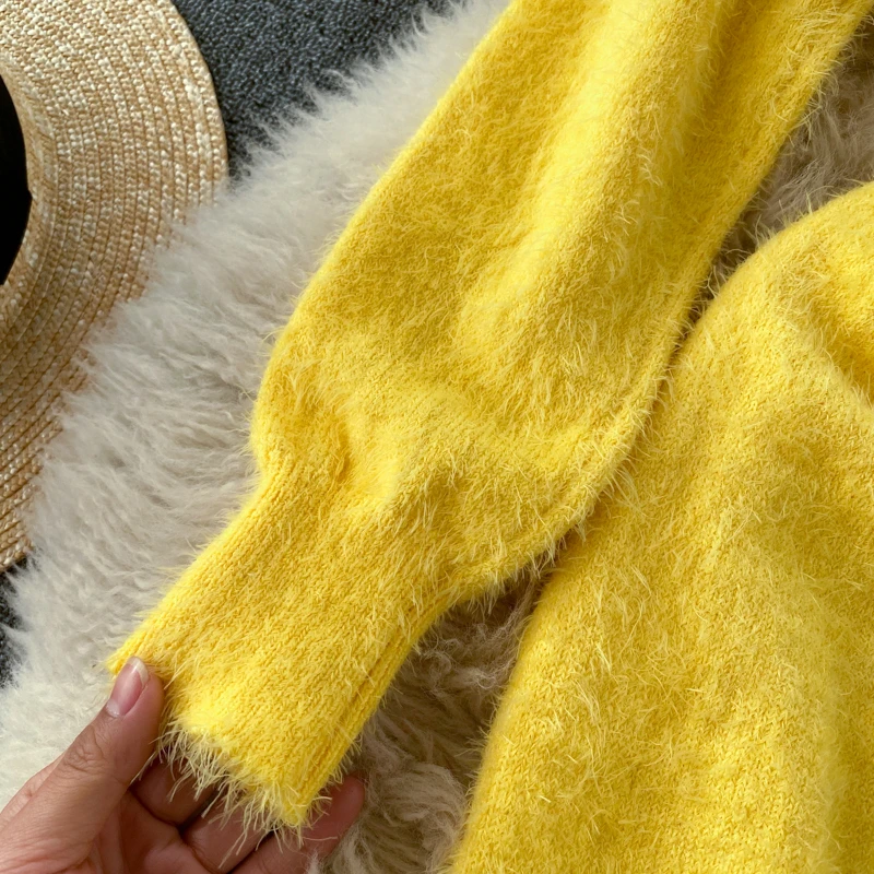 

Women Autumn Winter Sweater Dress Solid V-neck Long Sleeve Soft Warm Slim Fit Knitted Short Bodycon Sexy Dress Vestidos