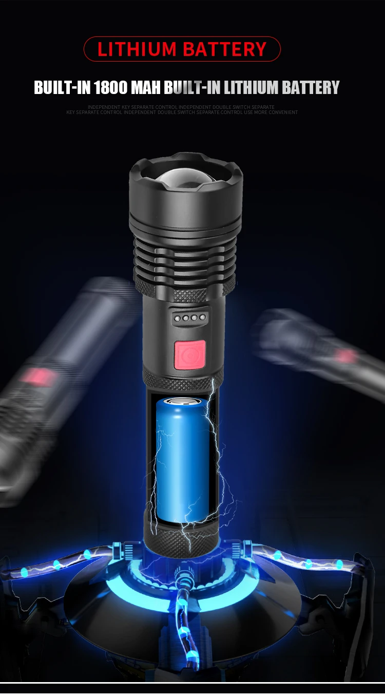 

8000LM Super Bright XHP50 Flashlight Tactical Flashlight USB Rechargeable Torch Waterproof Flashlight LED Camping Flashlight