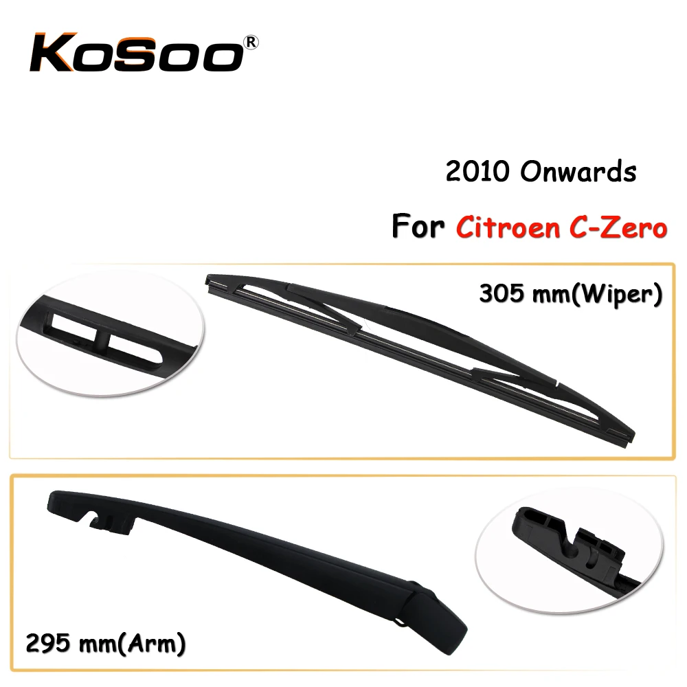 

KOSOO Auto Rear Car Wiper Blade For Citroen C-zero,305mm 2010 Onwards Rear Window Windshield Wiper Blades Arm,Car Accessories