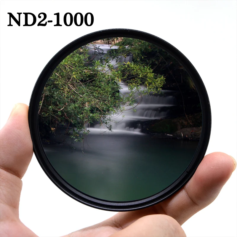 Filtro de Lente de Câmera Neutra de Densidade Nd2 a Nd1000 para Canon Knightx Ajustável Sony Nikon 52mm 55mm 58mm 67mm 77mm 49mm