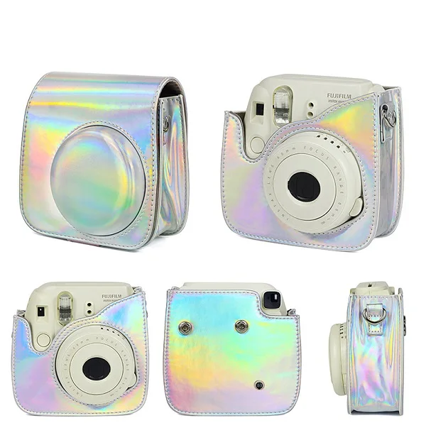 Flash White Для Fujifilm Instax Mini 9 8 8+ аксессуары для камеры Художественная масляная краска искусственная кожа мгновенная камера сумка на плечо защитный чехол - Цвет: Flash White