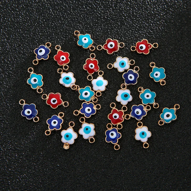 

10pcs/lot eye Flower Charms Connector Pendants For Jewelry Making DIY Handmade Necklace Bracelet Findings