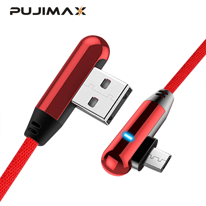 Кабель Micro USB PUJIMAX 90 градусов кабель для быстрой зарядки и передачи данных